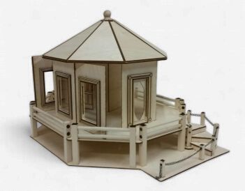 LASld228  1/24 Scale Seascape Bungalow Dollhouse KIT