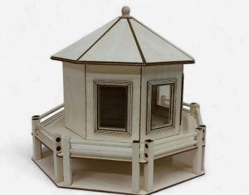 LASld228  1/24 Scale Seascape Bungalow Dollhouse KIT