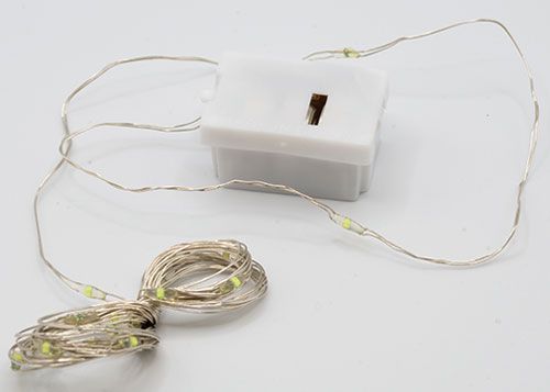 ART321 Mini Light String, 20 Green LED, Battery Operated