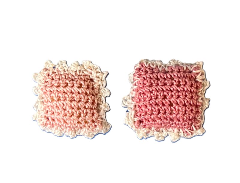 2 Crocheted Pillows