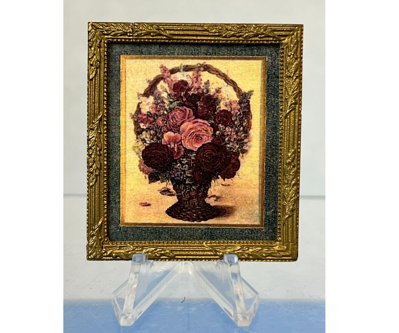 Framed Rose Basket Print