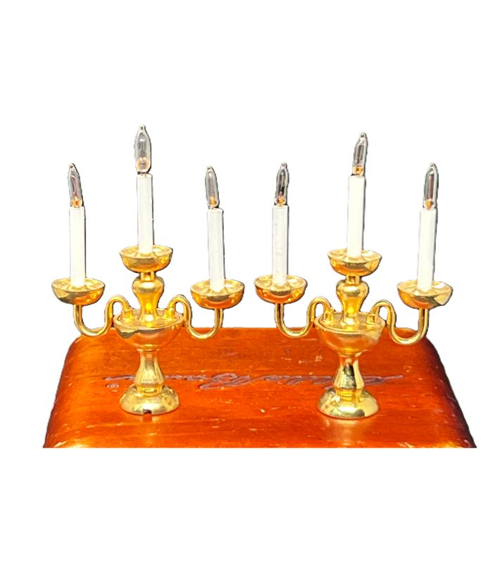 Pair of 3 Arm Candleholders