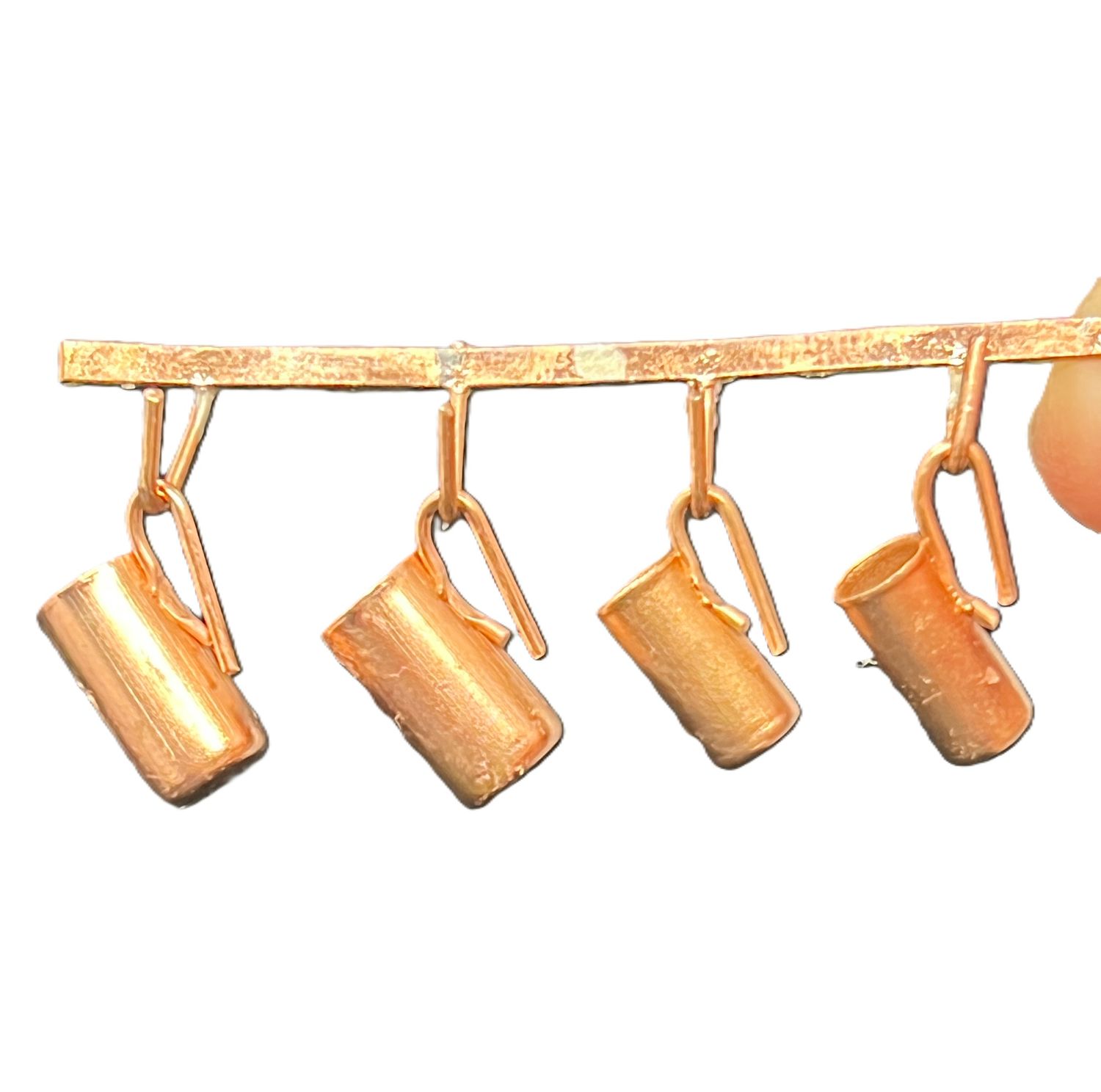 Hanging Copper Mug Rack