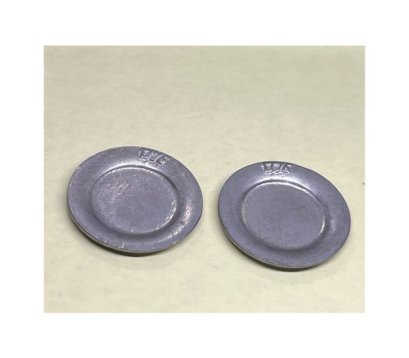 Set of 2 Pewter Plates