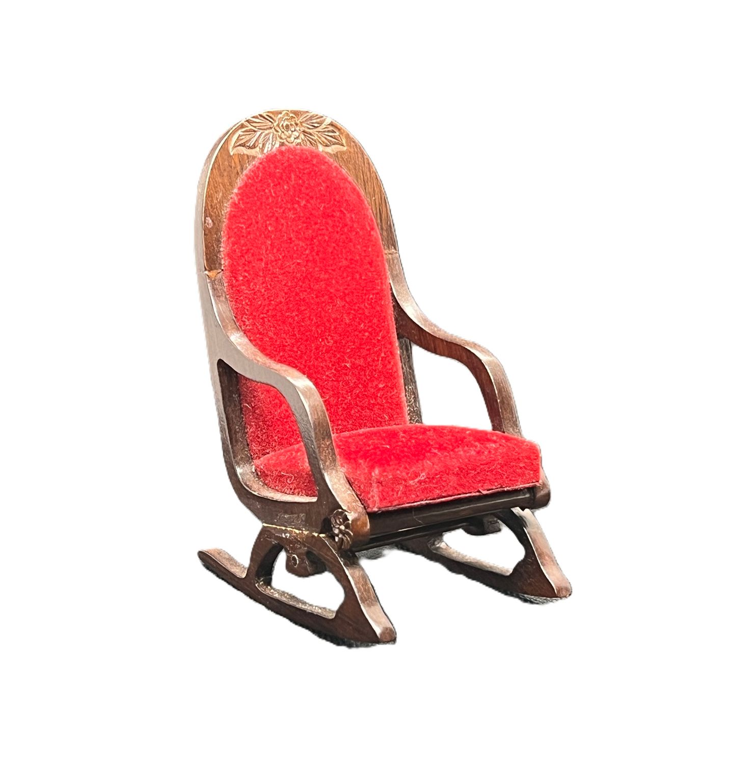 Vintage Red Velvet Rocker