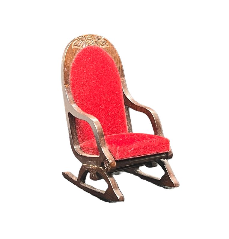Vintage Red Velvet Rocker