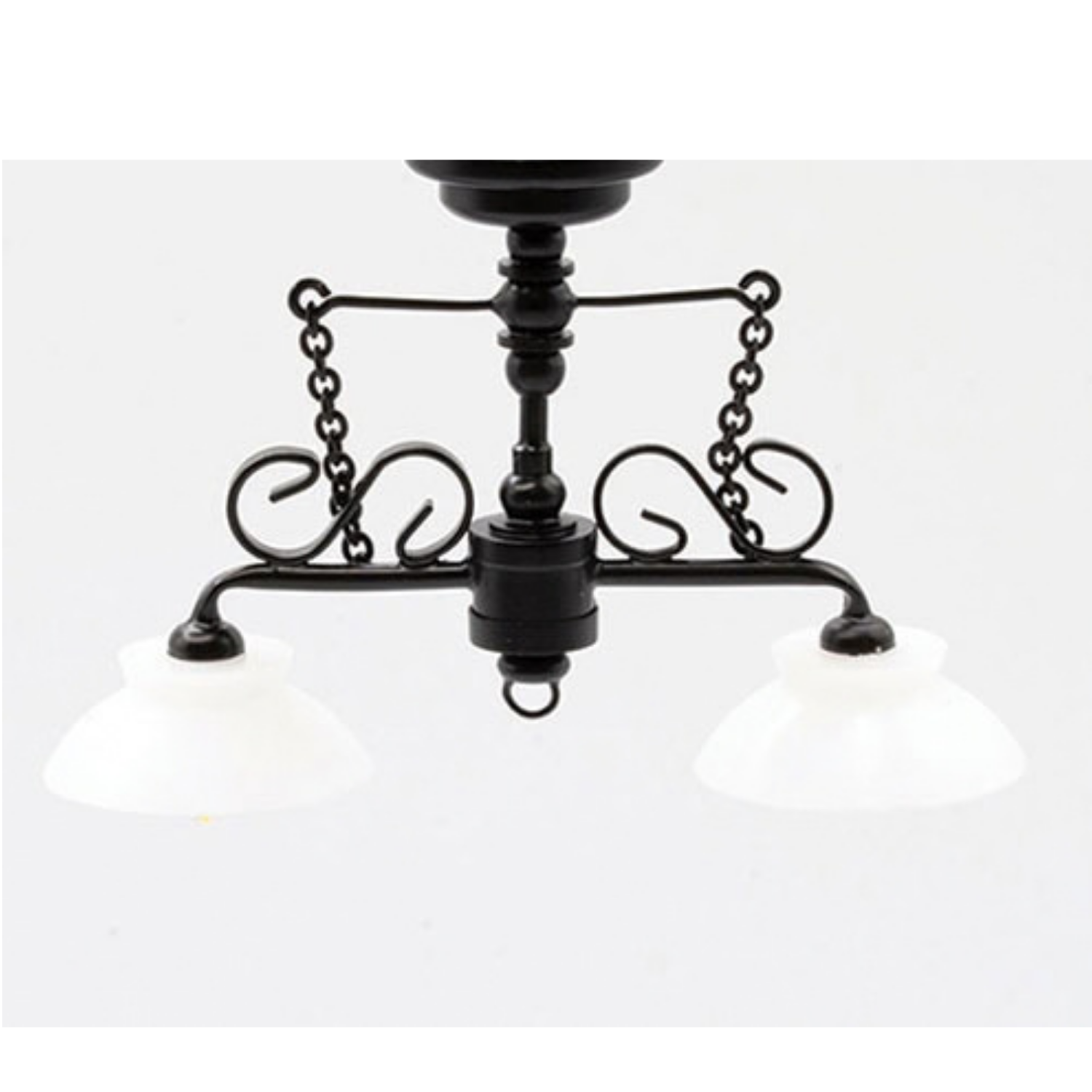 MH56049BK Black LED Battery TwoDown Arm Chandelier w/Wand