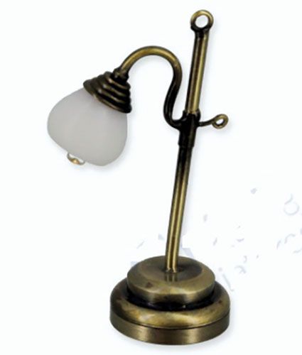MH53044 Antique Brass LED Battery Table or Desk Lamp w/Wand