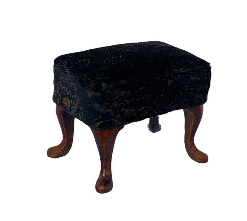 Footstool with Black Velvet