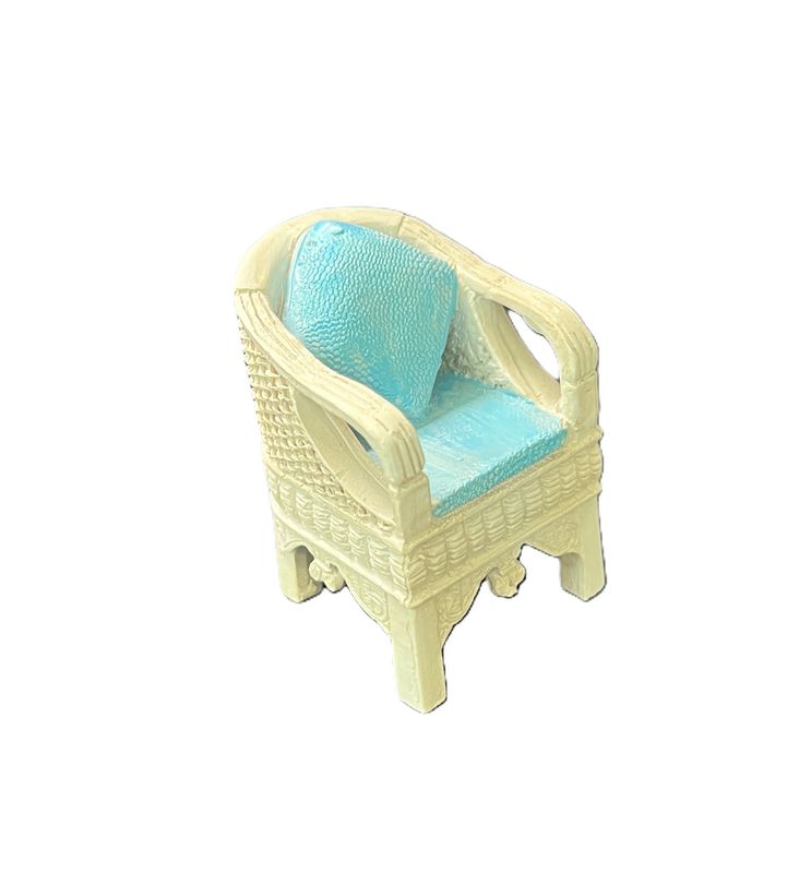 White/Blue Resin Chair