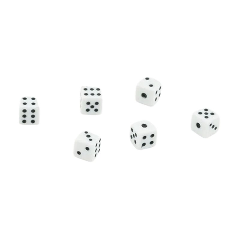 IM67040 - Dice, White, 6pk ()