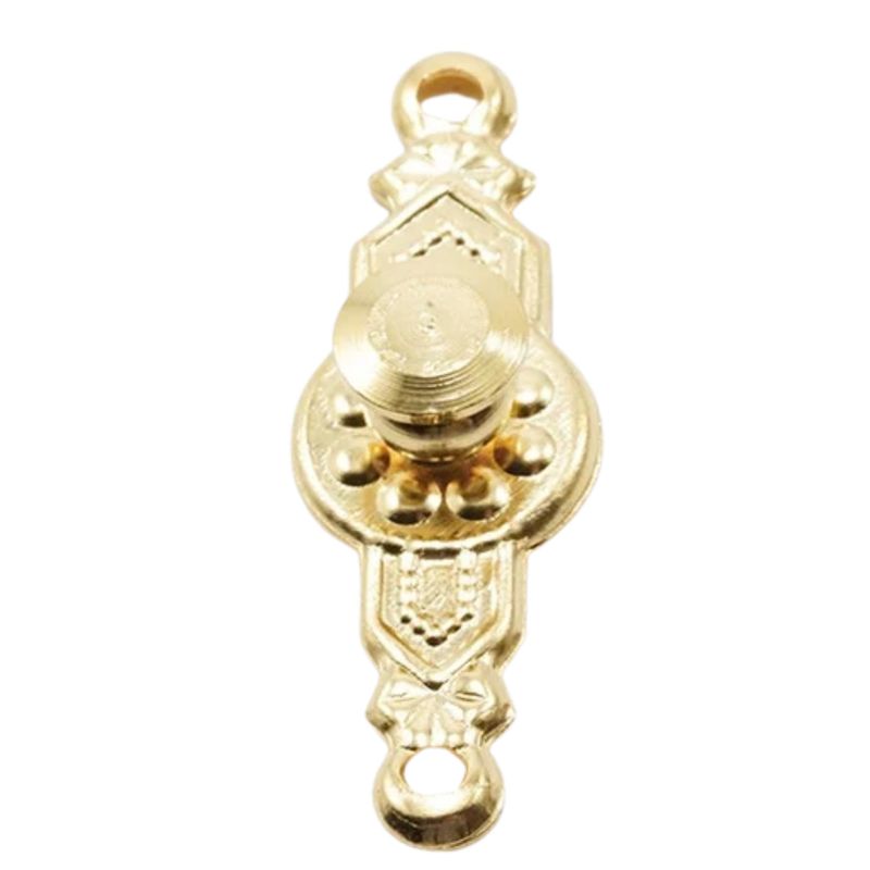 CLA05510 - Colonial Door Knob, Brass GP, 2Pk
