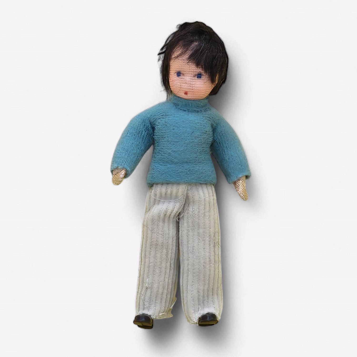 Boy Doll in Teal Shirt by Erna Meyer