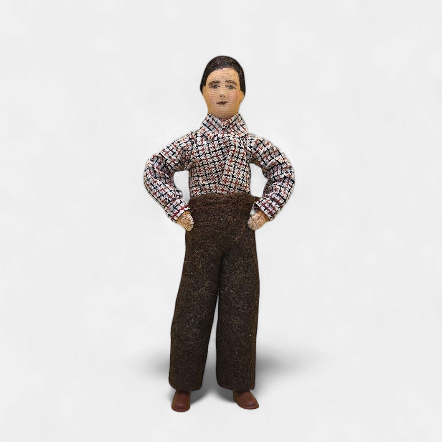 Dad Doll in Plaid Shirt by Erna Meyer