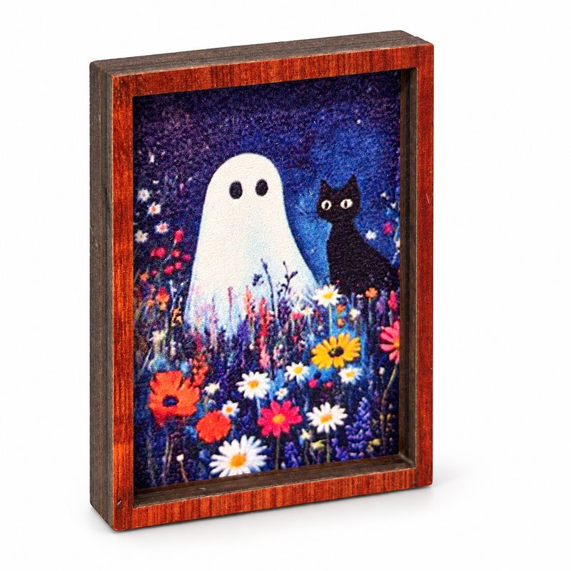 MC5155 Ghost and Black Cat in Midnight Garden