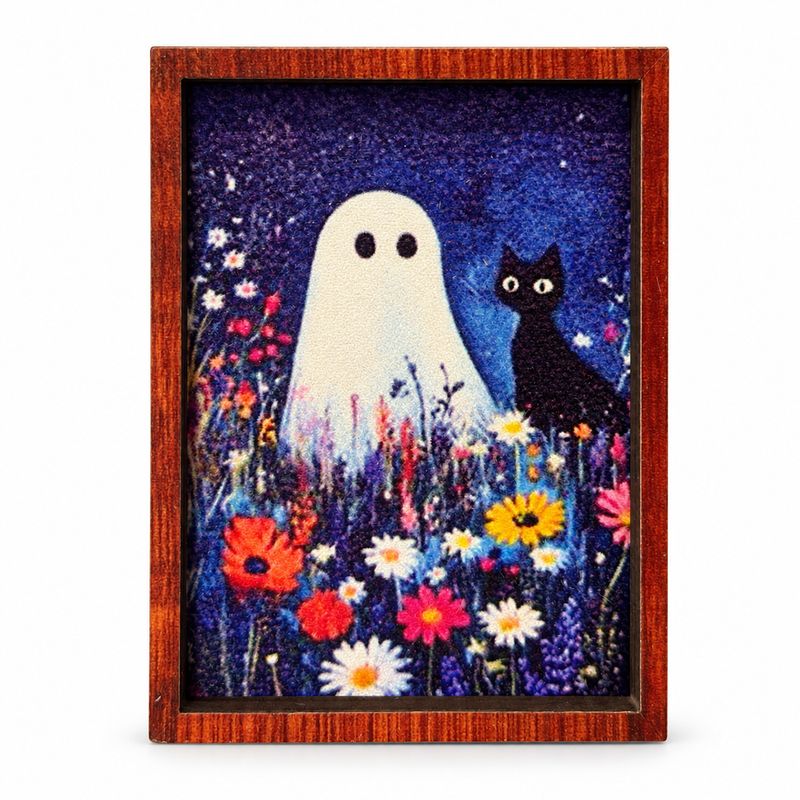 MC5155 Ghost and Black Cat in Midnight Garden