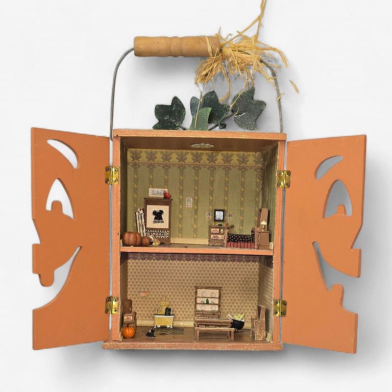 1/24 Scale Pumpkin Room Box, Decorated