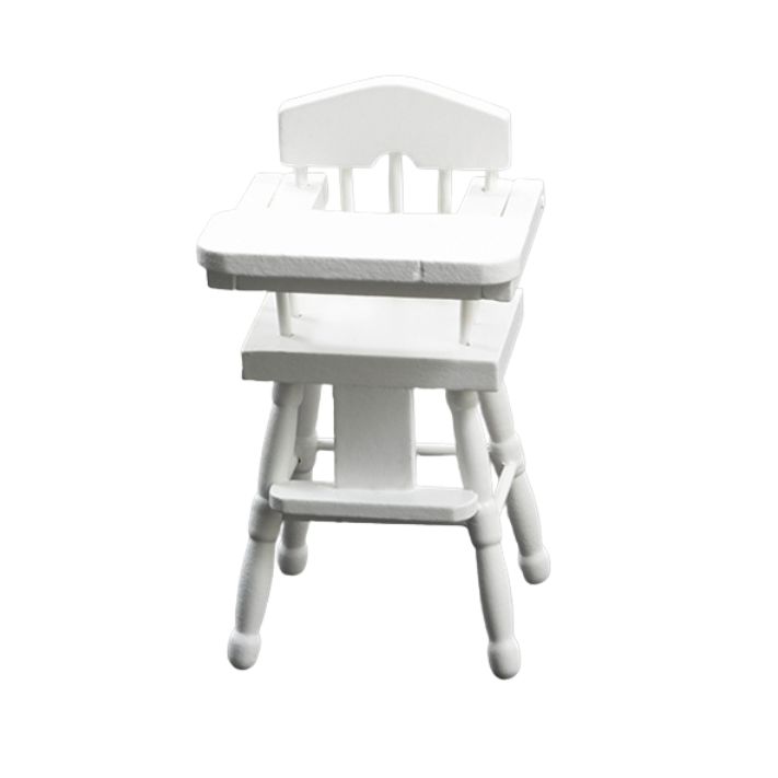 CLA10497 White Wooden Highchair