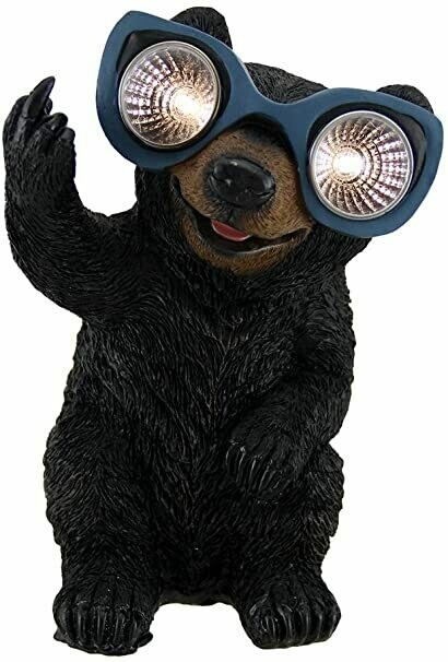 Naughty Bear/Groundhog Solar Eyes LED Light Statue Naughty Bear/Groundhog Solar Eyes LED Light Statue