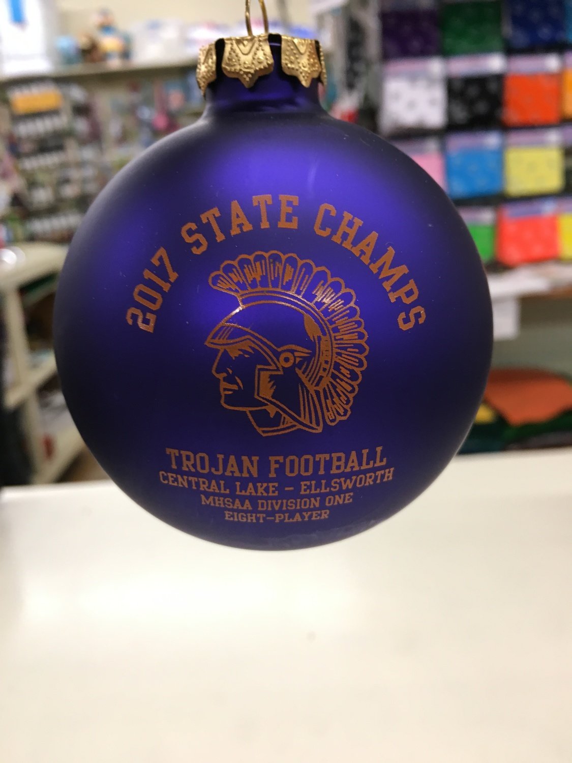 TROJAN 2017 STATE CHAMPIONS CHRISTMAS ORNAMENT TROJAN 2017 STATE CHAMPIONS CHRISTMAS ORNAMENT