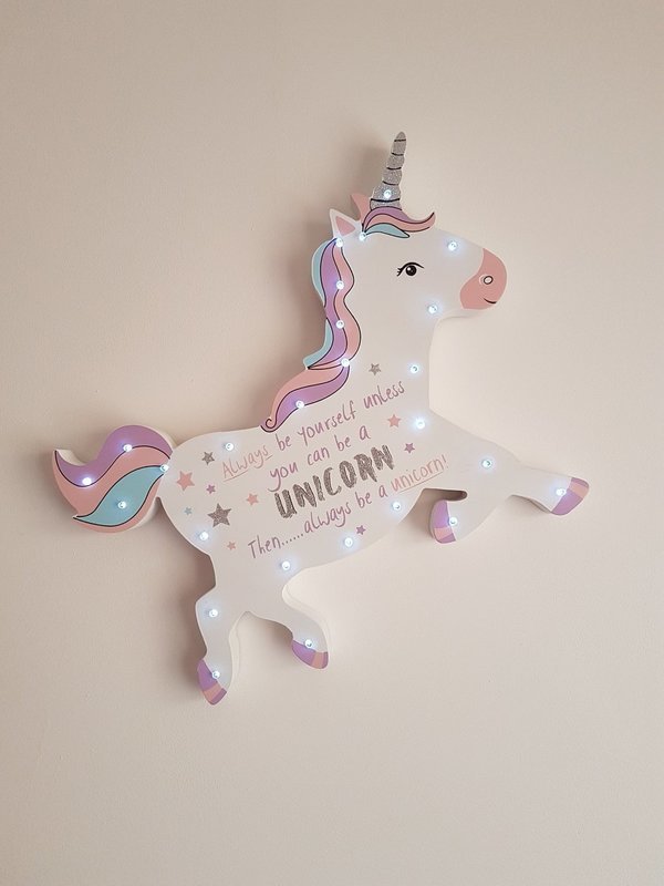 LED running unicorn sign