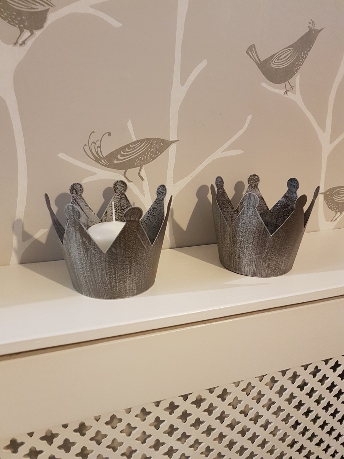 Set of 2 sliver crowns