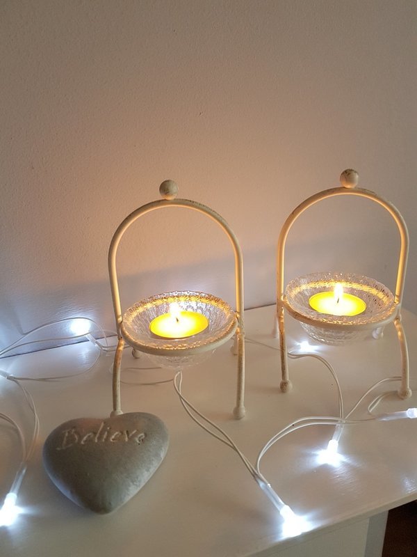 Glass bowl tealights