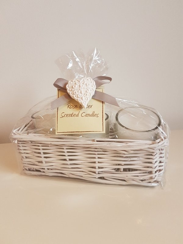 Williow basket candle set