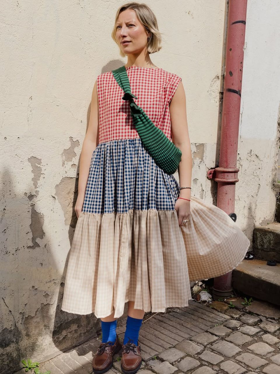The Kaiso Tiered Gingham Dress | Multi-Colour