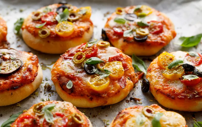 Mini Pizze con Verdure​ Ricetta culinaria dietetica