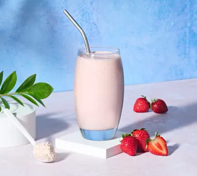 Shake Carota Ricetta dietetica con Formula 1 alla fragola