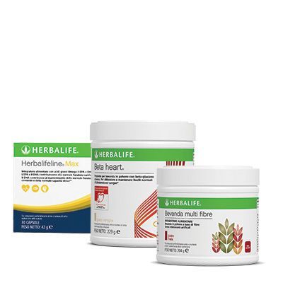 Prodotti Herbalife: Bevanda multi fibre, Beta heart, Herbalifeline Max.