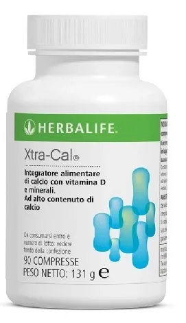 Xtra-Cal integratore calcio 90 compresse Herbalife, integratore alimentare di calcio con vitamina D e minerali ad alto contenuto di calcio compresse.