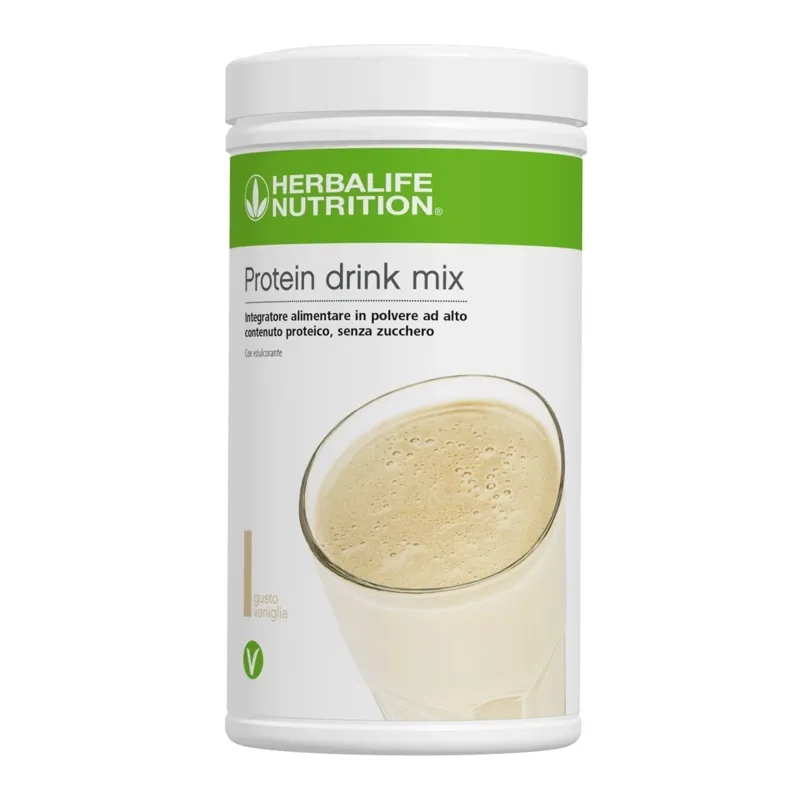 Protein drink mix Herbalife Nutrition gusto vaniglia, integratore proteico senza zucchero.