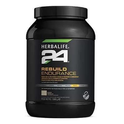 Integratore sportivo Herbalife 24 Rebuild Endurance, gusto vaniglia, 1000g, per recupero muscolare dopo allenamento intenso.