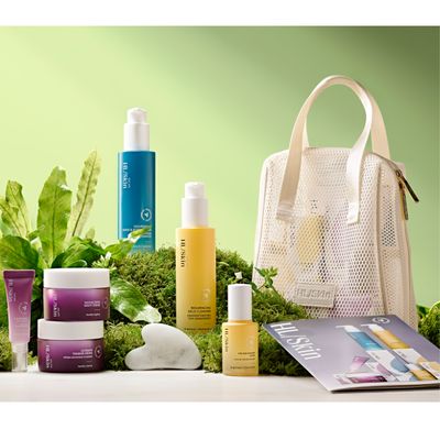 Kit Skin Renewal HL/Skin con 6 prodotti skincare, crema notte, siero, gel detergente, lozione mani corpo, crema contorno occhi e crema Ultimate.