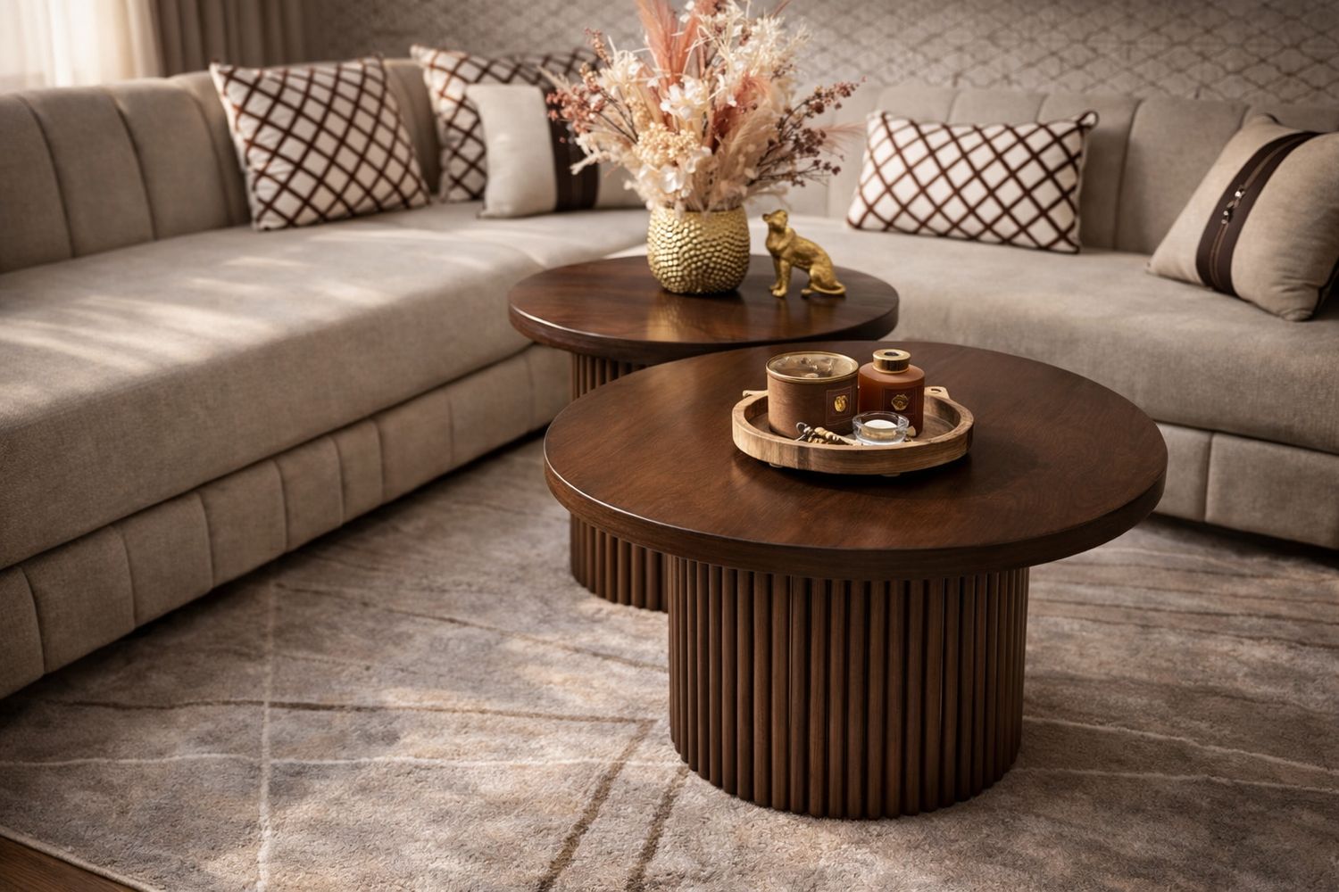 Duo des tables basses rondes