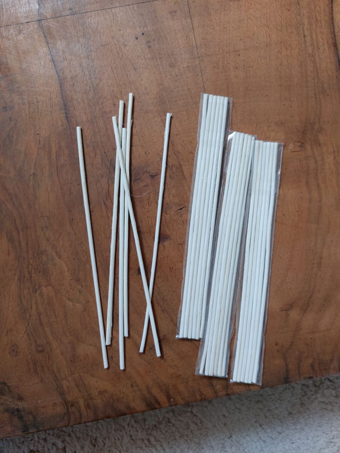 Patyczki rattanowe do dyfuzorów NATURALNE 20cm/3mm - 20 szt