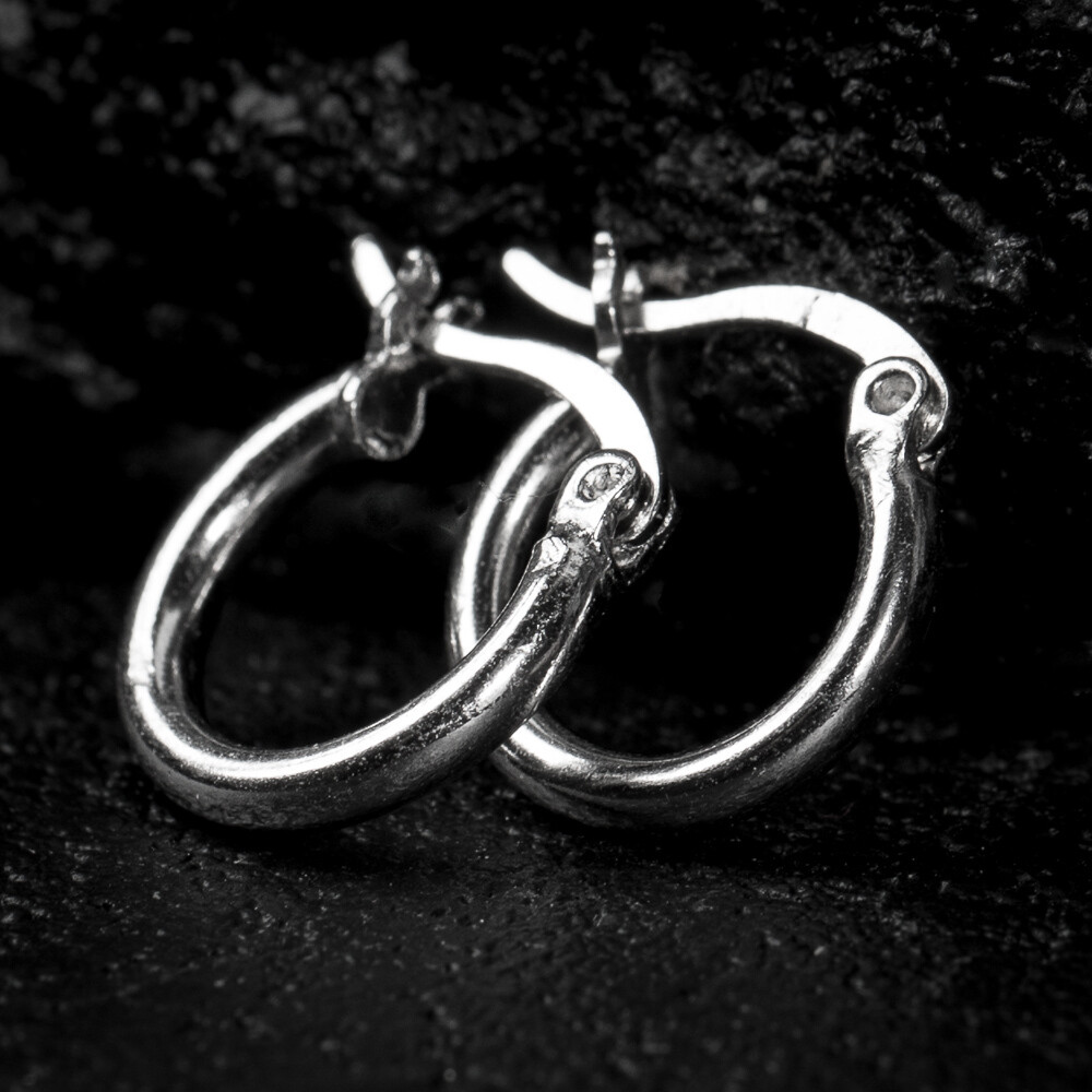 Solid 925 Sterling Silver Huggie Hoop Earrings