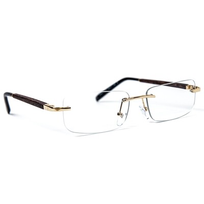 Retro Vintage Hip Hop Wood Clear Lens Glasses