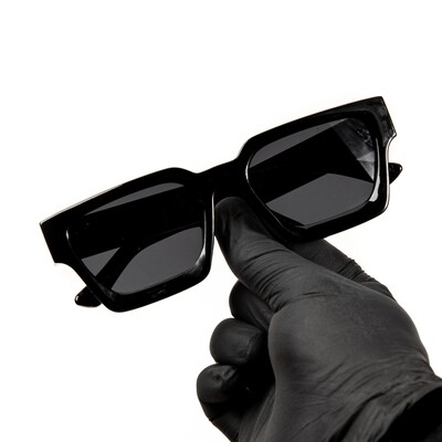 Men&#39;s Dark Black Tint Top Quality Acetate Sunglasses