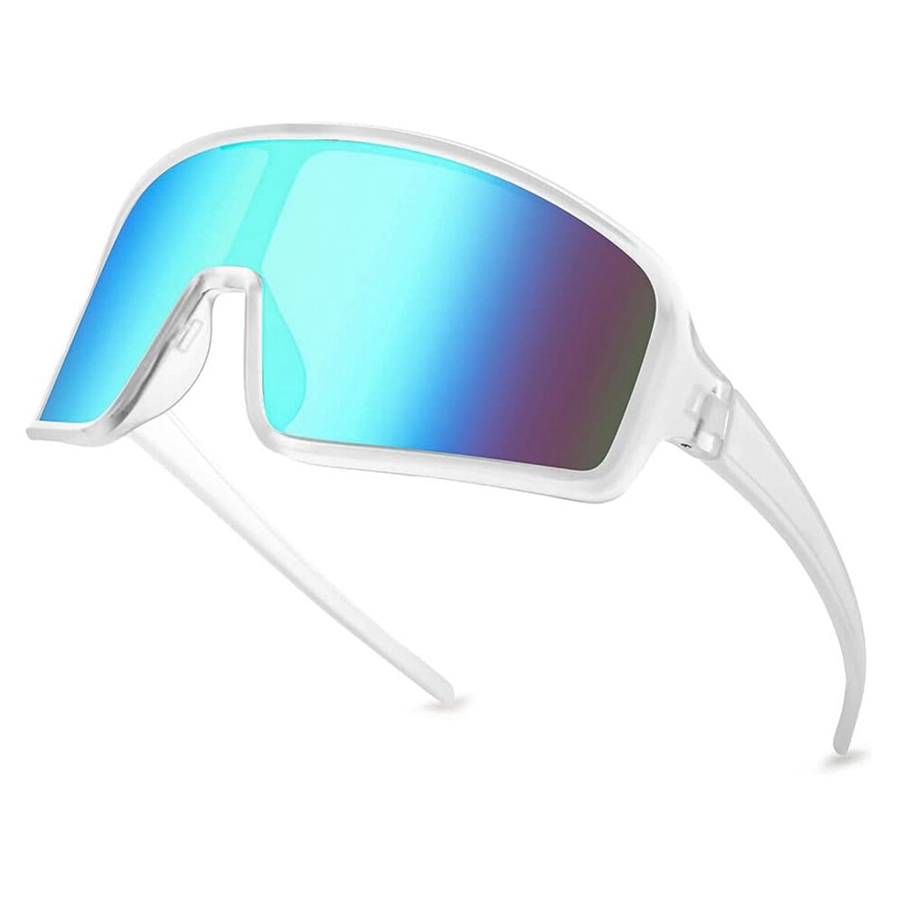 Men and Women&#39;s UV400 Protection Shield Cycling Sports Glasses 80s Baseball Sunglasses