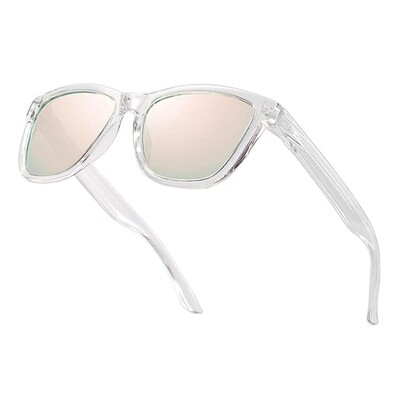 ​Transparent Clear Rose Gold Lens UV Protection Trendy​ Sunglasses