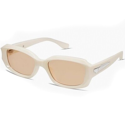 Thick Square Frame Beige Tint​ Retro 90’s Rectangle Women Men Sunglasses