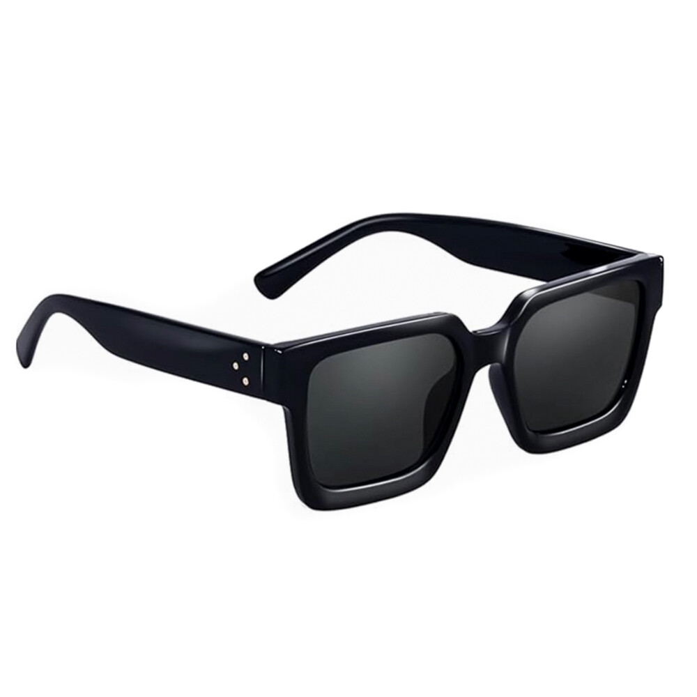 Mens Women's​ Thick Square Frame Chunky Rectangle Chunky Black Summer Y2k  Sunglasses