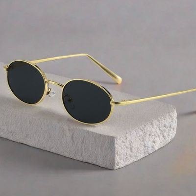 Gold Wire Frame Retro Oval Men&#39;s Women&#39;s Summer Sunglasses