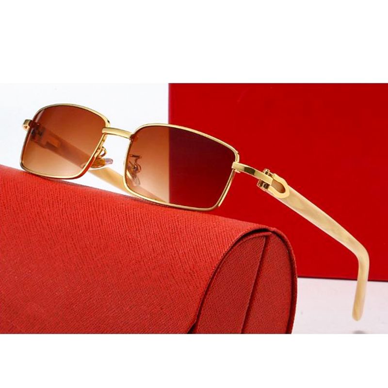 Full Rim Luxury Orange Gold Frame Summer Vintage Shades Sunglasses