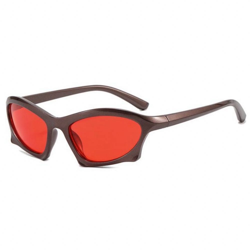 Cool Sport Trendy Fashion Y2K Red Bat Shades Men Women Sunglasses