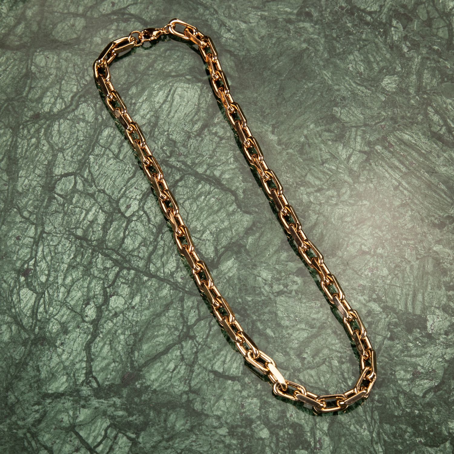 Heavy Solid Rose Gold Plated 316 Stainless Steel 8MM Rolo Hermes Chain
