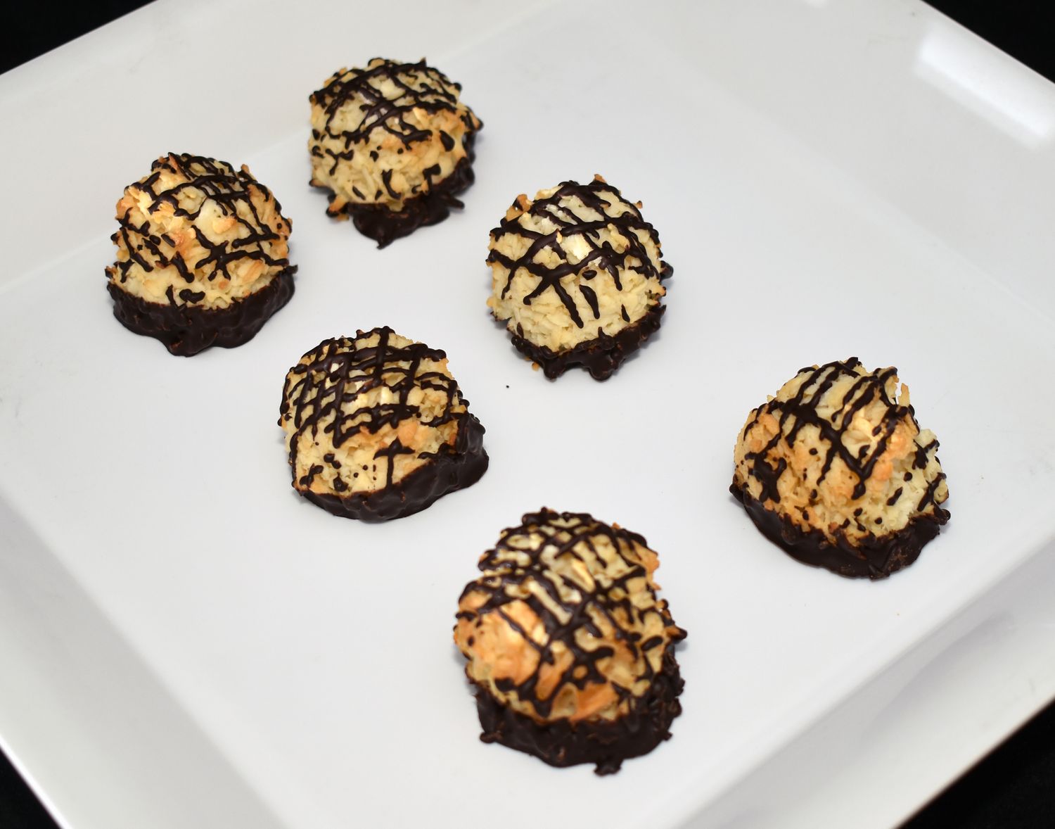 Chocolate Dipped Coconut Macaroons - 6 Pack
